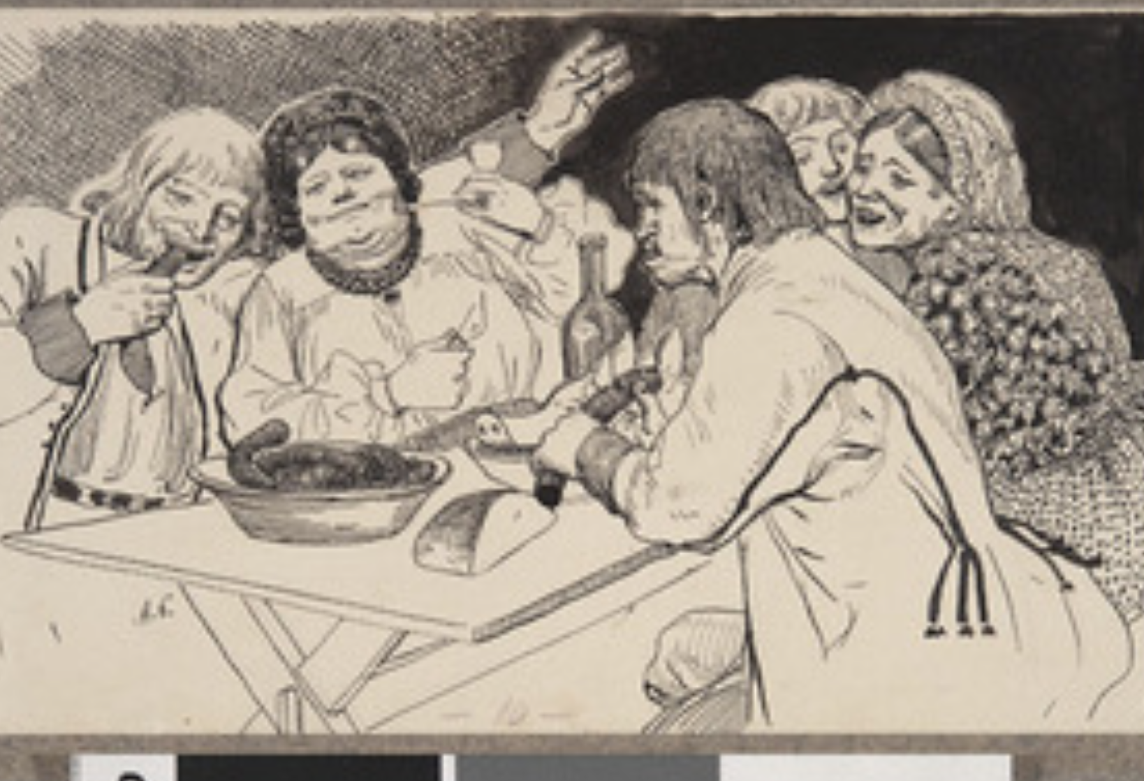 Chłopi biesiadujący, Piotrowski, Antoni (1853-1924), 1900r.