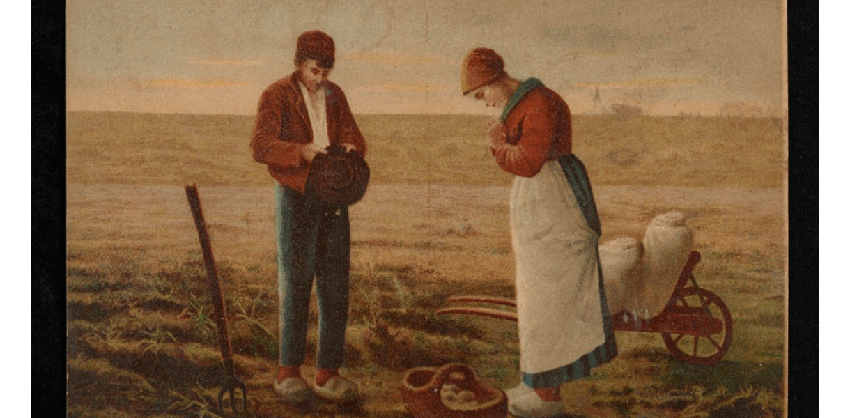 Dawne życie na wsi, czyli kopanie ziemniaków, Modlitwa podczas prac polowych