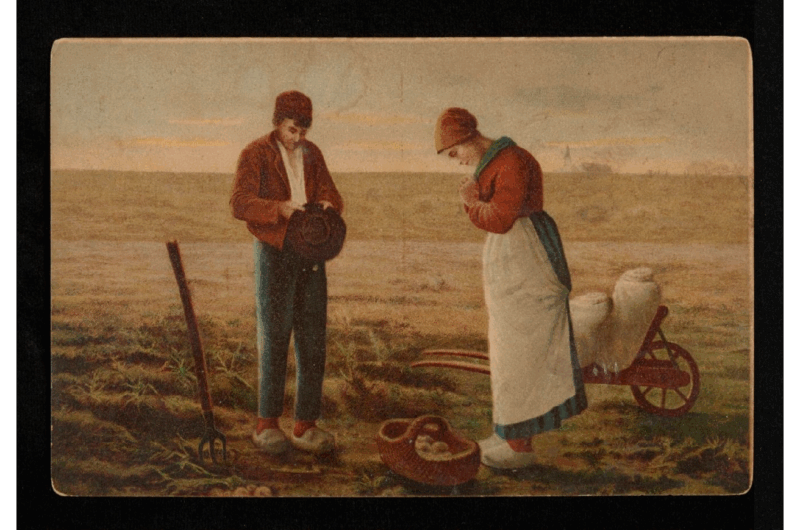 Dawne życie na wsi, czyli kopanie ziemniaków, Modlitwa podczas prac polowych